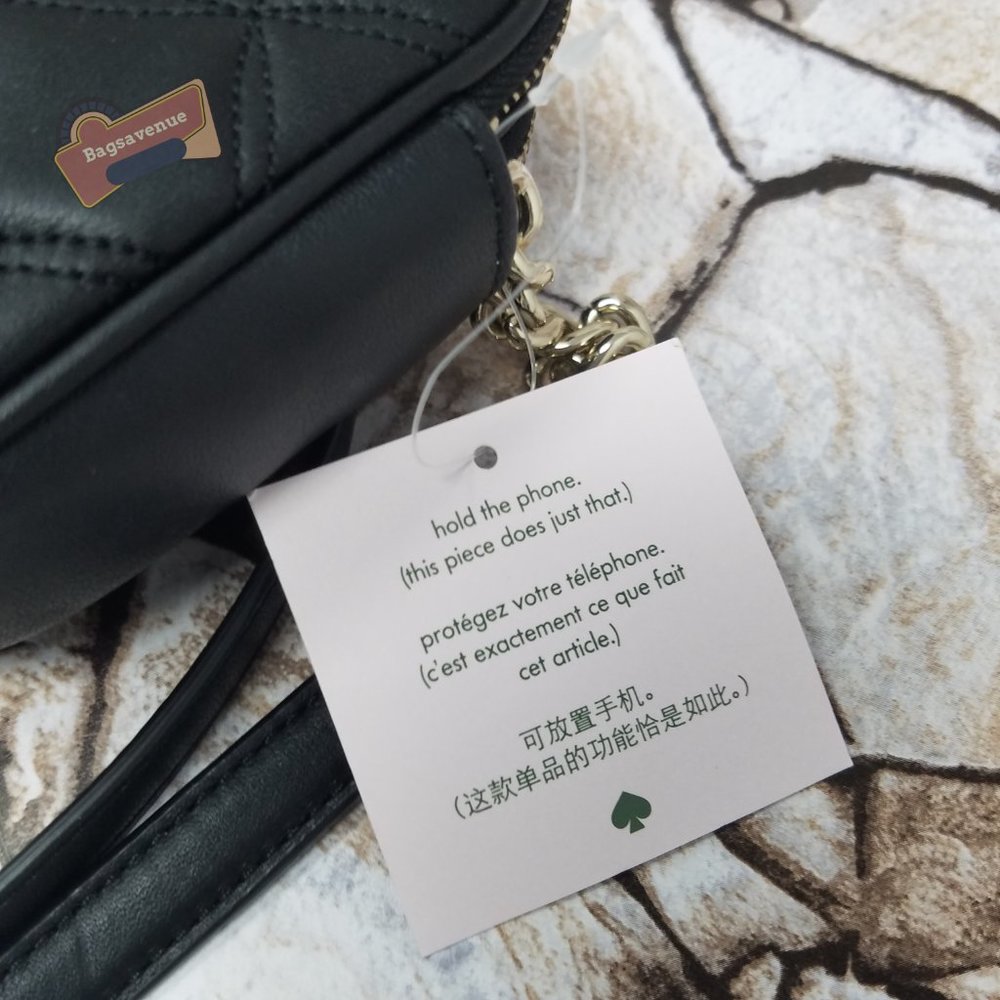 #bagsavenue quilted leather natalia double zip crossbody phone kate spade - Picture 7 of 8
